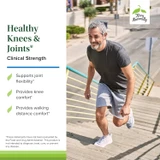 Man jogging in park, Healthy Knees joint flexibility knee walking comfort graphic