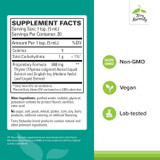 Bronchial Clear Syrup facts with thyme and English ivy leaf extracts vegan Non-GMO icons