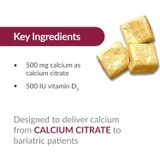 Wrapped chews with key ingredients: calcium citrate and vitamin D3