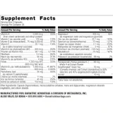 Supplement facts for Ultra Multi with Iron