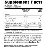 Calcium Citrate Chewy Bite supplement facts panel