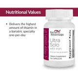 Ultra Solo bottle with nutritional values text