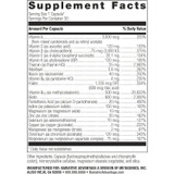 Ultra Solo without Iron 30 capsule supplement facts panel