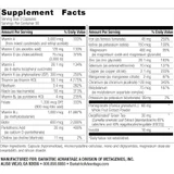 Supplement facts panel for Ultra Multi with Iron