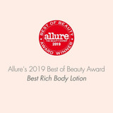 Allure 2019 Best of Beauty award badge, best rich body lotion