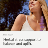 Woman in the sun, Needed Stress Support herbal blend graphic