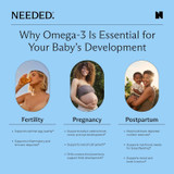 Why omega-3 is essential, fertility, pregnancy and postpartum graphic