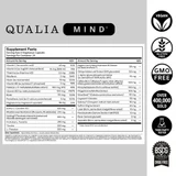 Qualia Mind supplement facts with certification icons