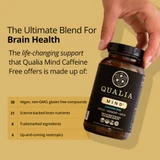 Hand holding the bottle beside ultimate blend ingredient counts