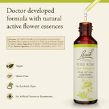 Doctor developed Bach flower essence vegan gluten free no dyes or artificial flavors graphic