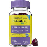 Bach Rescue Plus Sleep and Stress Support blueberry gummies melatonin ashwagandha 60 count bottle