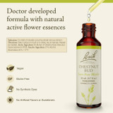 Doctor developed Bach flower essence vegan gluten free no dyes or artificial flavors graphic