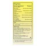 Rescue Sleep drug facts panel with active flower ingredients, uses and warnings