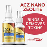 Two ACZ Nano Zeolite spray bottles, second copy of the graphic