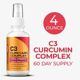 C3 Curcumin Complex Extra Strength 4 ounce 60 day supply bottle graphic