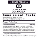 C3 Curcumin Complex supplement facts Curcumin C3 BioPerine panel