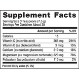 CALM Plus Calcium raspberry-lemon supplement facts vitamins minerals panel