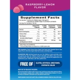 CALM Gummies Raspberry-Lemon supplement facts panel
