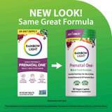 Old and new Rainbow Light Prenatal One bottles, new look, same great formula