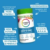 Men's One high potency ashwagandha lycopene probiotics Vitamin C graphic