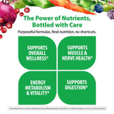 Men's One 50+ overall wellness muscle nerve energy digestion benefits graphic