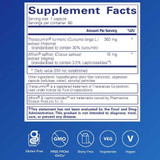 Calm Mind supplement facts Theracurmin turmeric Affron saffron vegan panel