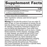 5-HTP 50 mg supplement facts L-5-Hydroxytryptophan warnings panel