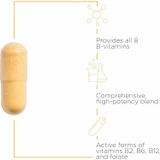 Active B-Complex capsule with all 8 B vitamins feature callouts