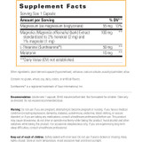 Wellness Sleep supplement facts with magnesium, magnolia bark, L-theanine and 10 mg melatonin