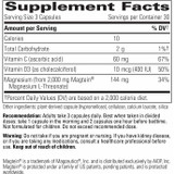 Magtein L-Threonate Plus supplement facts panel