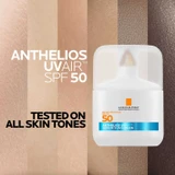 Anthelios UV Air bottle over a range of skin tones