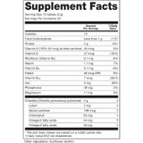 Sun Chlorella 200 mg supplement facts vitamins minerals panel