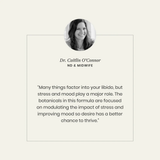 Dr Caitlin O Connor ND midwife Libido Support testimonial graphic