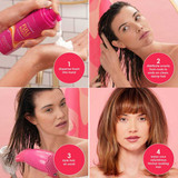 Volumizing Foam four-step how to use dispense distribute style graphic