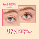 GrandeMASCARA conditioning peptide mascara before and after eye comparison