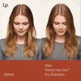 Before and after Perfect hair Day Dry Shampoo volume comparison