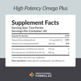 Professional Formulas High Potency/Omega Plus - 120 Perles