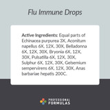 Flu Immune Drops active homeopathic ingredients Echinacea card