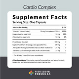 Cardio Complex supplement facts heart tissue hawthorn magnesium panel