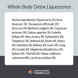Professional Formulas Whole Body Detox Liquescence - 118 Milliliters
