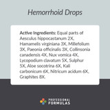 Hemorrhoid Drops active homeopathic ingredients Aesculus card
