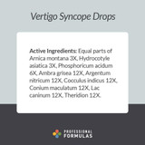 Professional Formulas Vertigo Syncope - 59 Milliliters