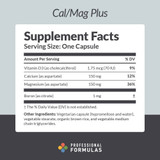 Professional Formulas Cal/Mag Plus Caps - 90 Capsules