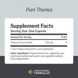 Professional Formulas Pure Thymus - 60 Capsules