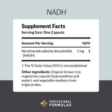 Professional Formulas NADH - 60 Capsules
