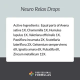 Neuro Relax Drops active homeopathic ingredients Avena card