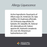 Professional Formulas Allergy Liquesence - 118 Milliliters