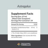 Professional Formulas Astragalus - 250 Milliliters