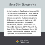 Bone Stim Liquescence active ingredients list