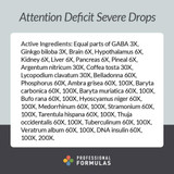 Attention Deficit Severe Drops active ingredients list